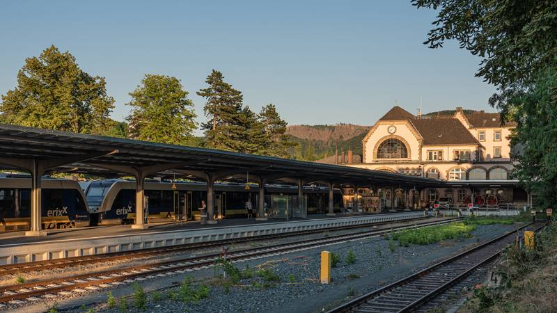 Railway station in Bad Harzburg, Lower Saxony, Germany