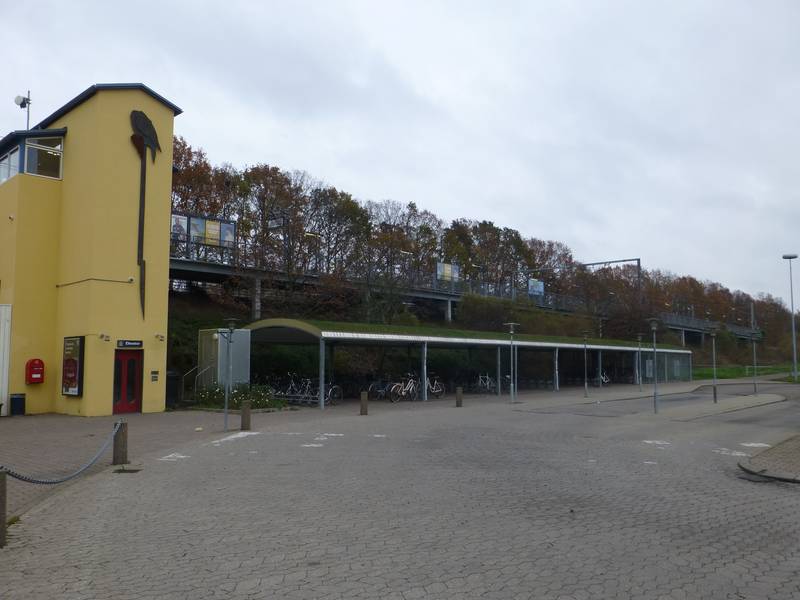 Malmparken Station, a S-train station on Frederikssundsbanen between Copenhagen and Frederikssund.