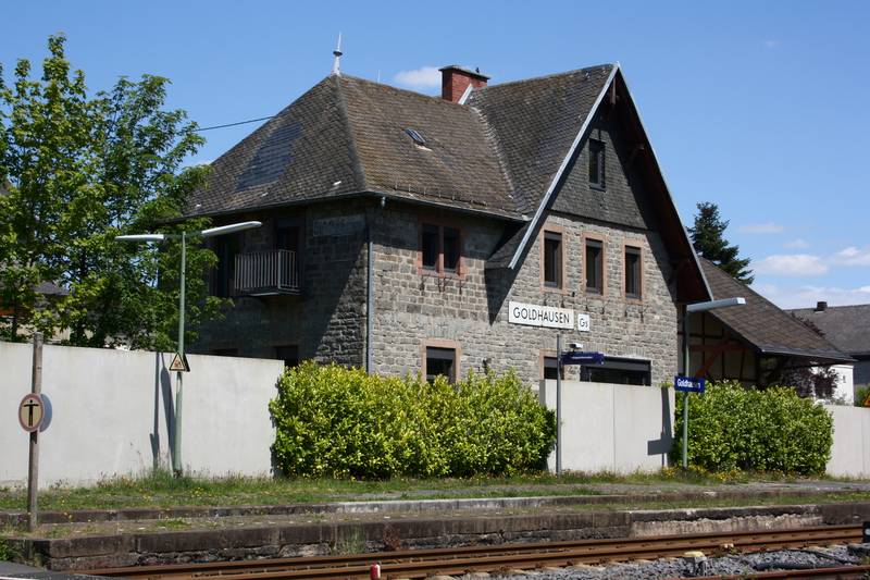 Bahnhof Goldhausen, Ruppach-Goldhausen, Westerwald, Rheinland-Pfalz, Deutschland