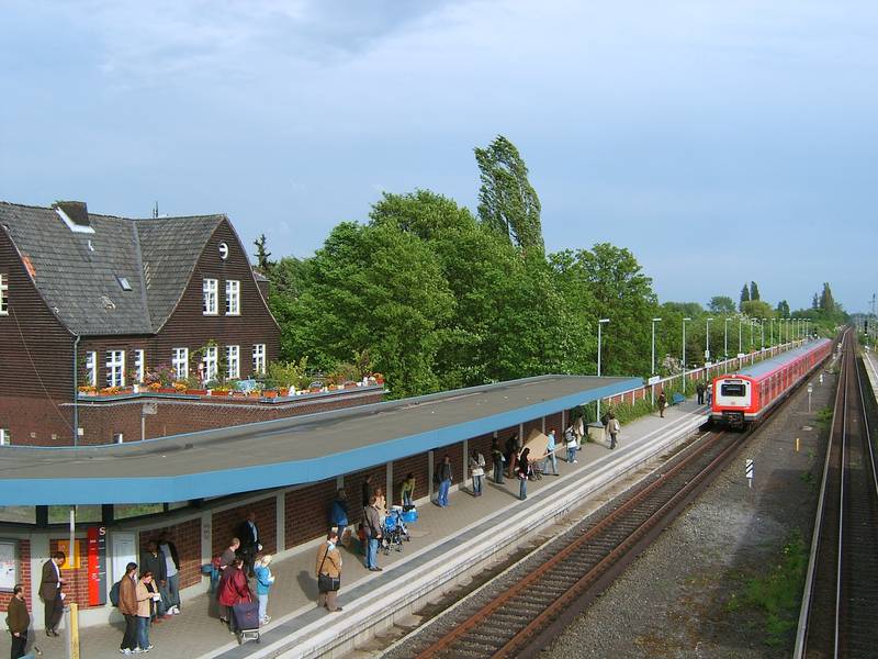 Hamburg, S-Bahnhof Billwerder-Moorfleet.