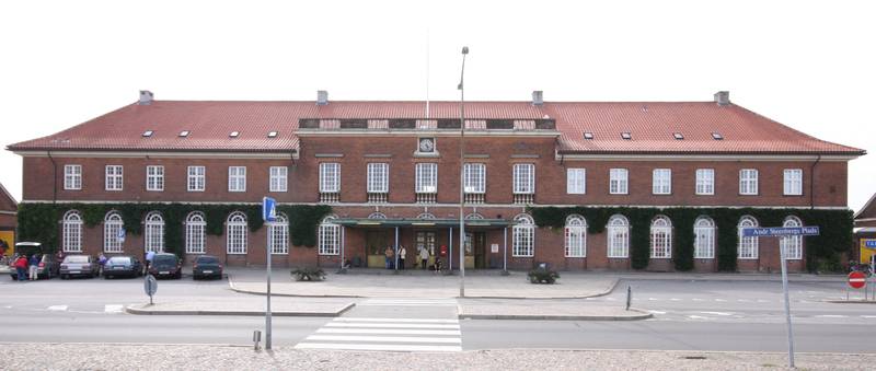 The train station in Horsens, Denmark.