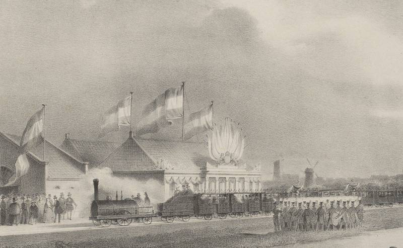 Vertrek van de eerste trein van Amsterdam naar Haarlem, Inventarisnummer NL-HlmNHA 53005227 (cropped).JPG