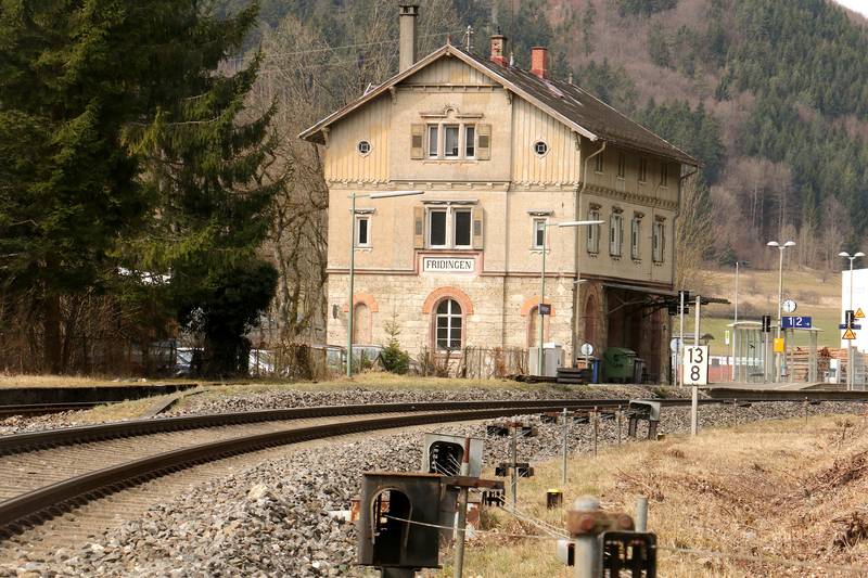 Bahnhof Fridingen, Seilzüge für Weichen und Signale (2018)