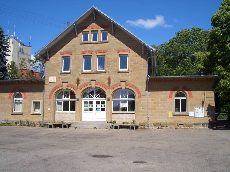 Rot am See, Bahnhof, Eingang Strassenseite