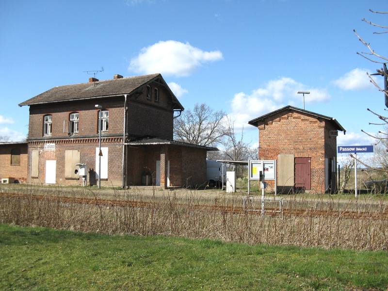 Train station in Passow, Germany