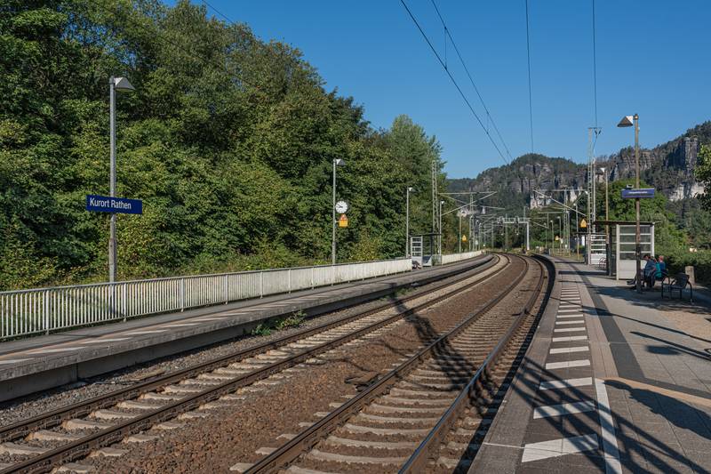 Train station Kurort Rathen, Saxony, Germany