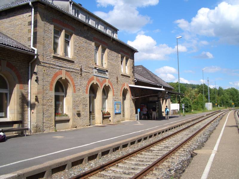 Weikersheim, alter Bahnhof, ehem. EG mit Bahnsteig 1