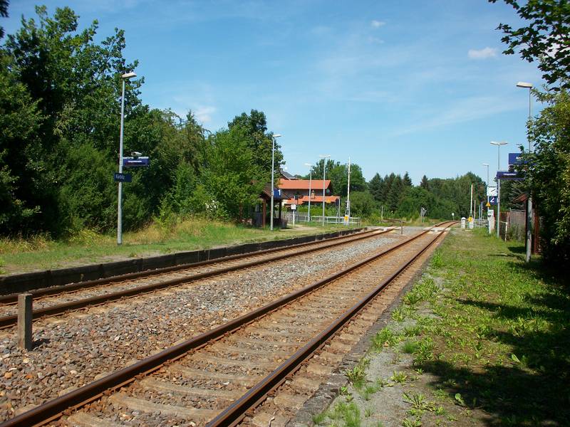 Haltepunkt Kürbitz, Blick Richtung Plauen (2018)