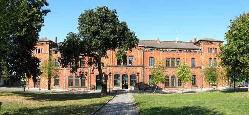Train station in Malchin, disctrict Demmin, Mecklenburg-Vorpommern, Germany