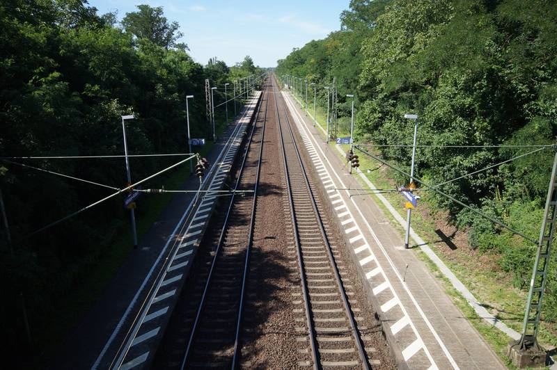 Der Alsbach-Hähnleiner Bahnhof auf der Main-Neckar-Eisenbahn