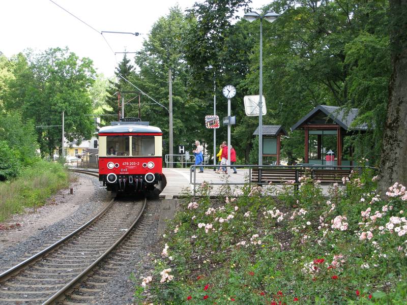 Haltepunkt Oberweißbach-Deesbach (ehemals Bahnhof) der Oberweißbacher Bergbahn