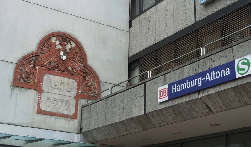 Prussian coat of arms at Hamburg-Altona train station