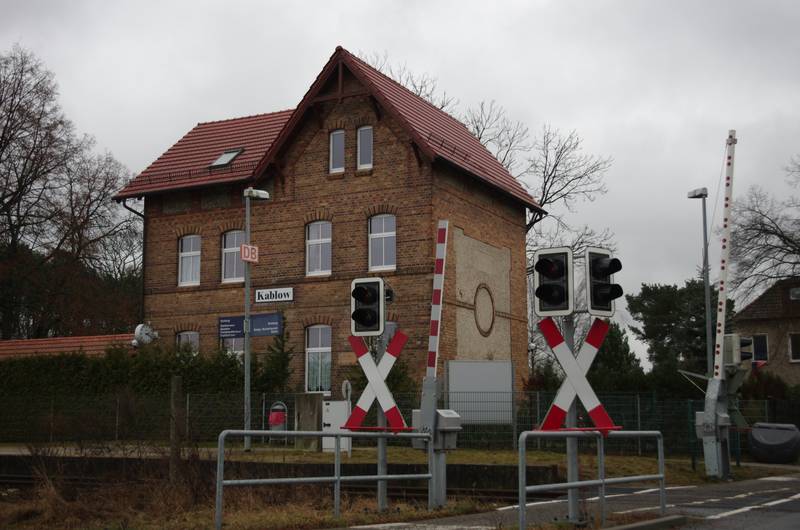 Königs Wusterhausen in Brandenburg. Der Haltepunkt in Kablow.