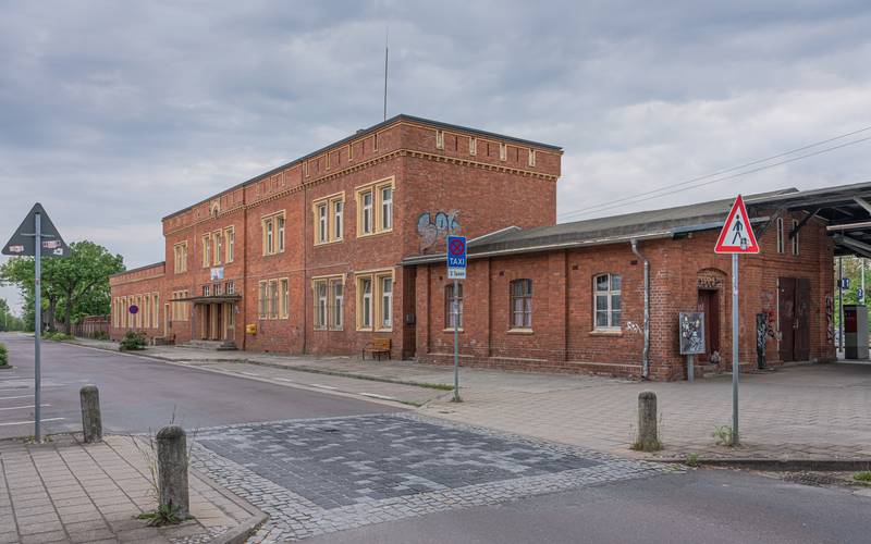 Train station in Roßlau (town of Dessau-Roßlau), Saxony-Anhalt, Germany