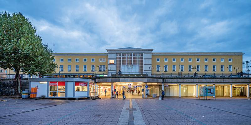Railway station in Fulda, Hesse, Germany