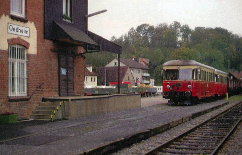 Sugar beet campaign 1992 along the lower Kocher valley railroad in Oedheim