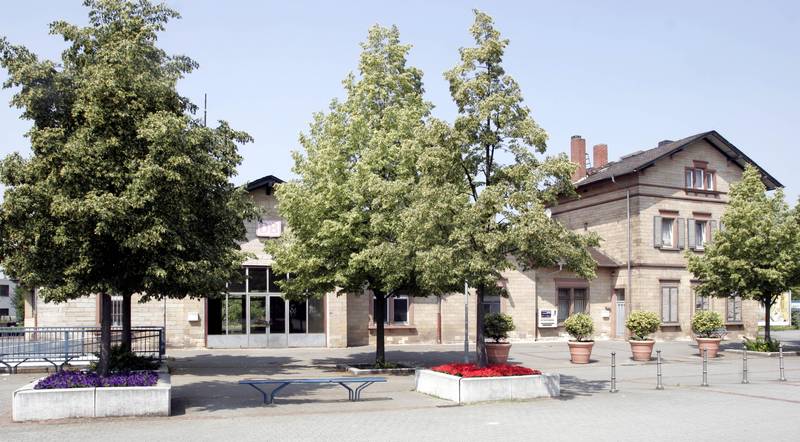 Railway station of Bensheim-Auerbach in Germany.