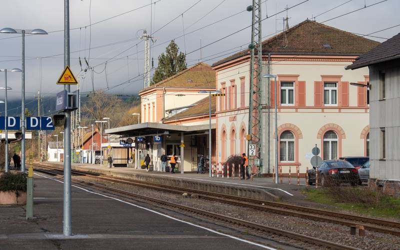 Hausach station of Black Forrest railway in February 2020.