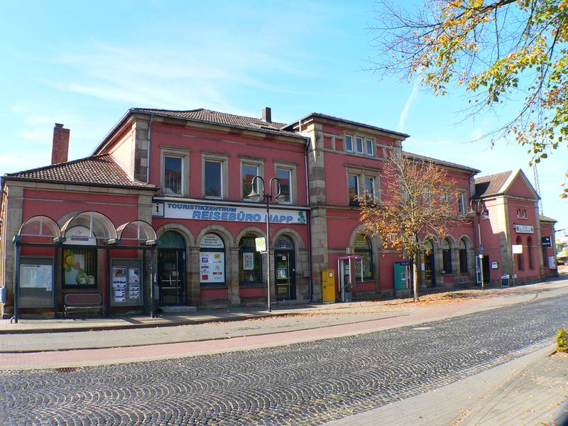 Ehemalige Rhön-Bahnstrecke „Hünfeld-Wenigentaft“: Abzweig-Bahnhof Hünfeld.