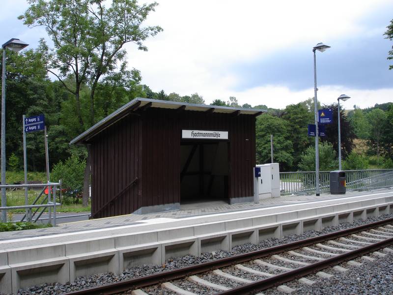 station Hartmannmühle, Müglitztalbahn, Saxony, Germany