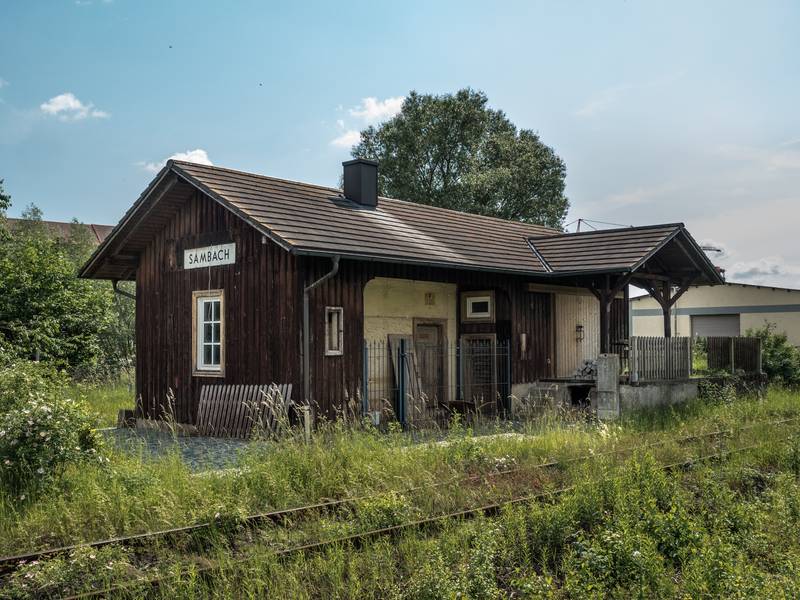 Former railway station Sambach near Pommersfelden