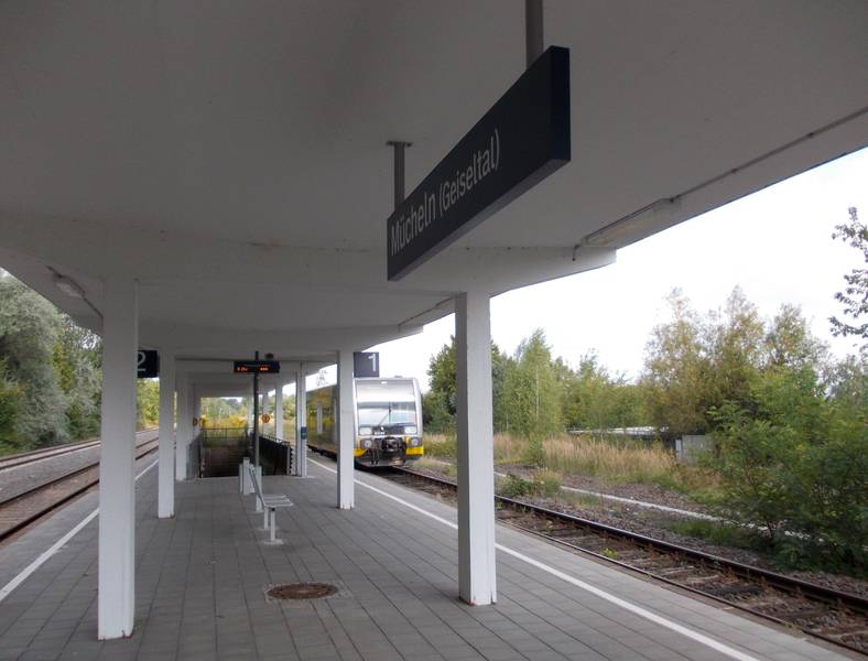 Mücheln (Geiseltal) train station (district: Saalekreis, Saxony-Anhalt)