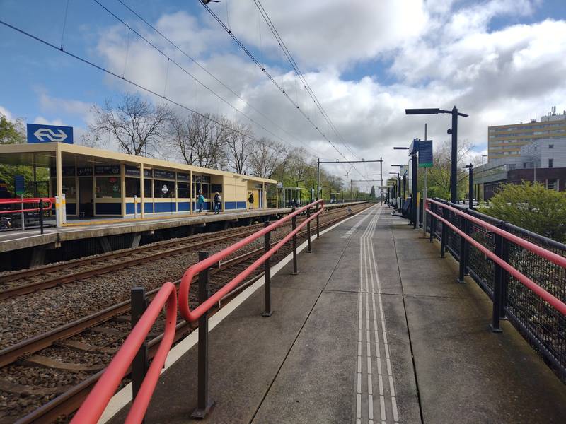 Platforms of Purmerend Overwhere train station.