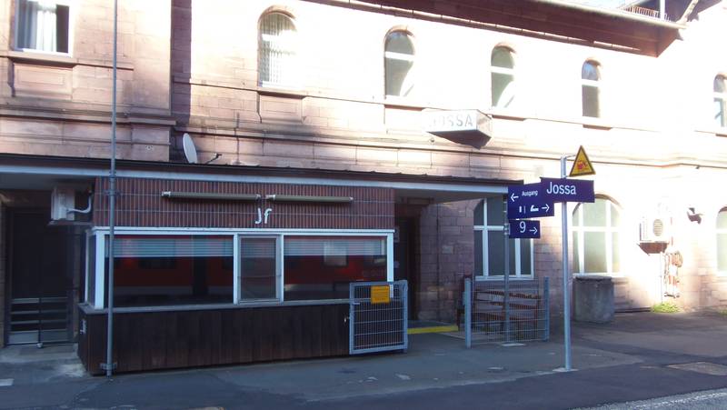 Train station of Jossa with signalbox