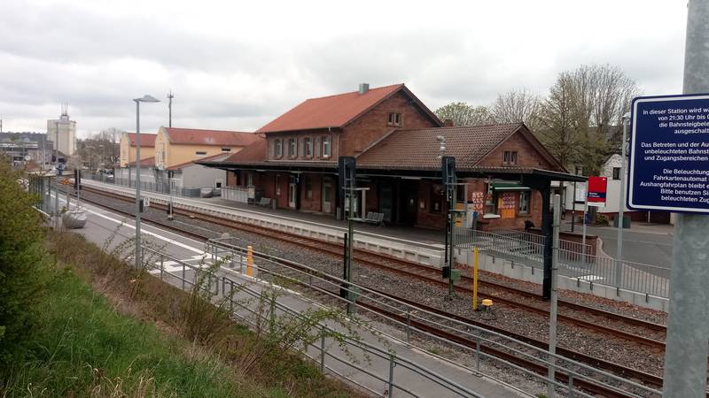 Der Buchener Bahnhof im Jahr 2022