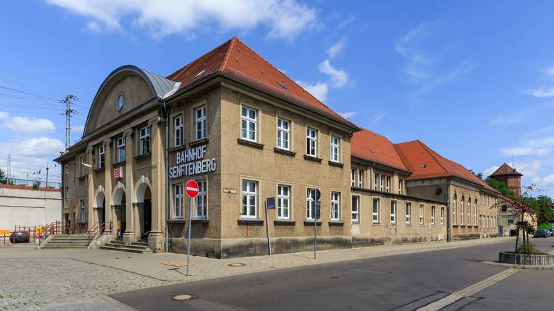 Train station in Senftenberg, Brandenburg, Germany