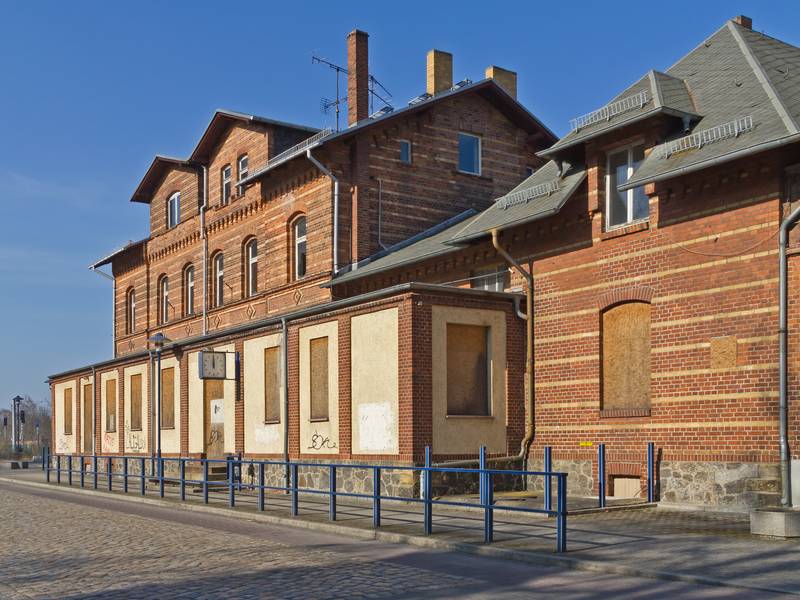 Train station in Bad Liebenwerda, Brandenburg, Germany