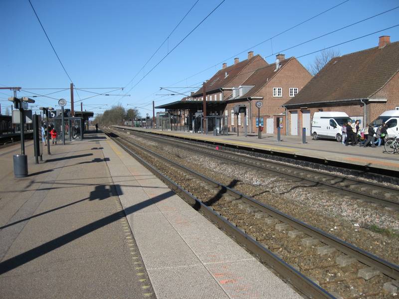 The railway station in Ringsted, Denmark