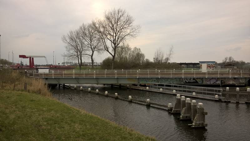 Railway bridge in Arnemuiden, the Netherlands