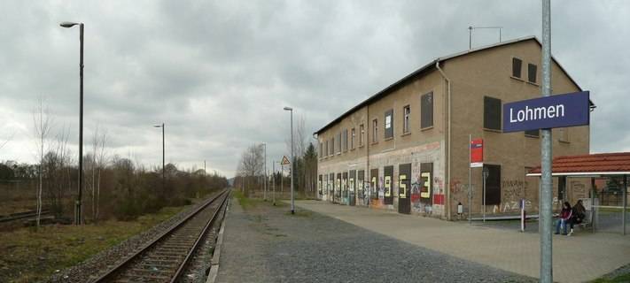 Lohmen: Blick auf den Bahnhof