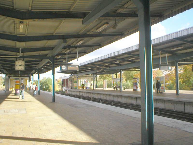 Berlin's underground and train station Wuhletal, Berlin, Germany