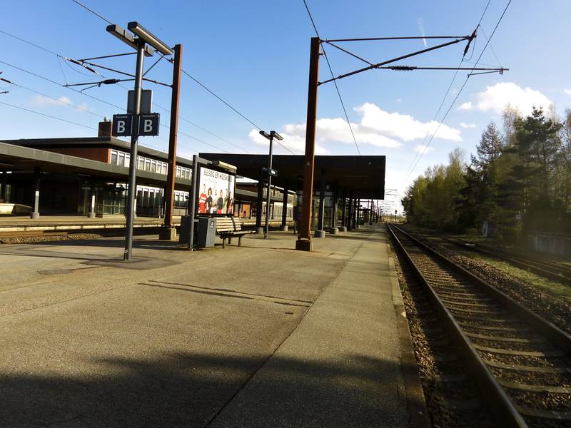 Perron 2 på Vojens Station