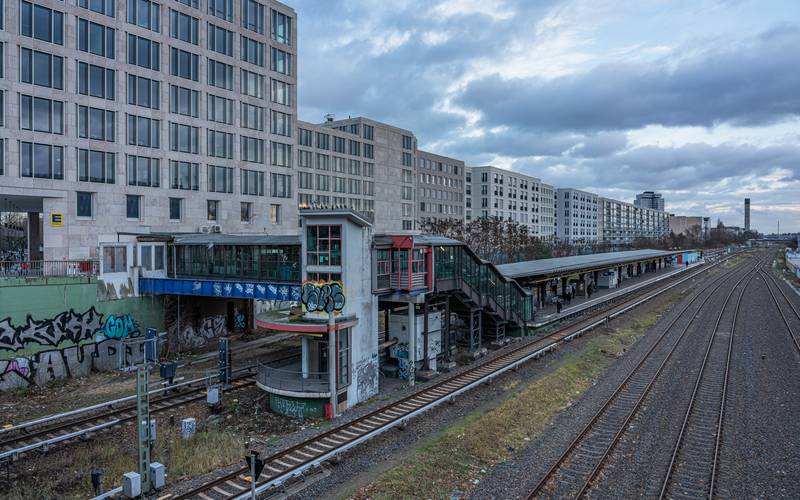 Halensee S-Bahn station in Berlin, Germany