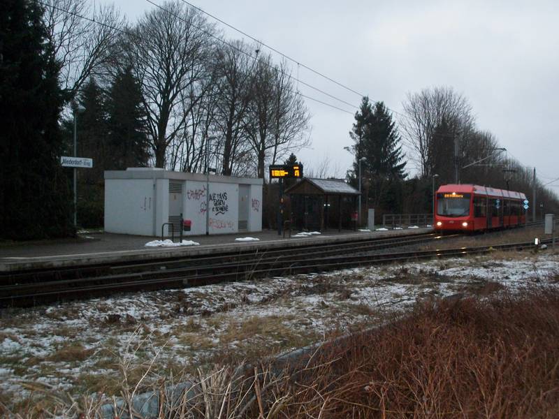 Haltepunkt Niederdorf mit Citybahn (2016)