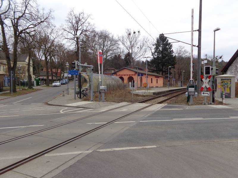 Train station Schwielowsee in Caputh, Bahnstr. 1, in February 2015.