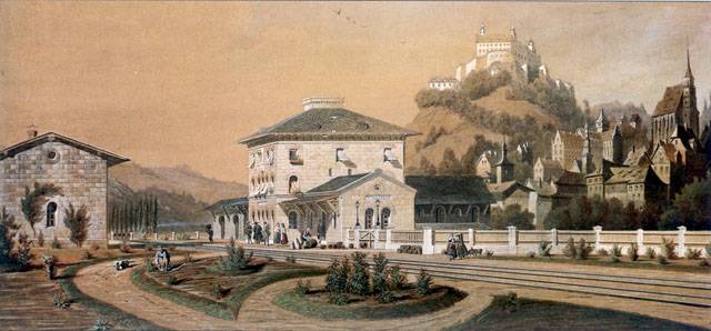 Bahnhof Kulmbach um 1856