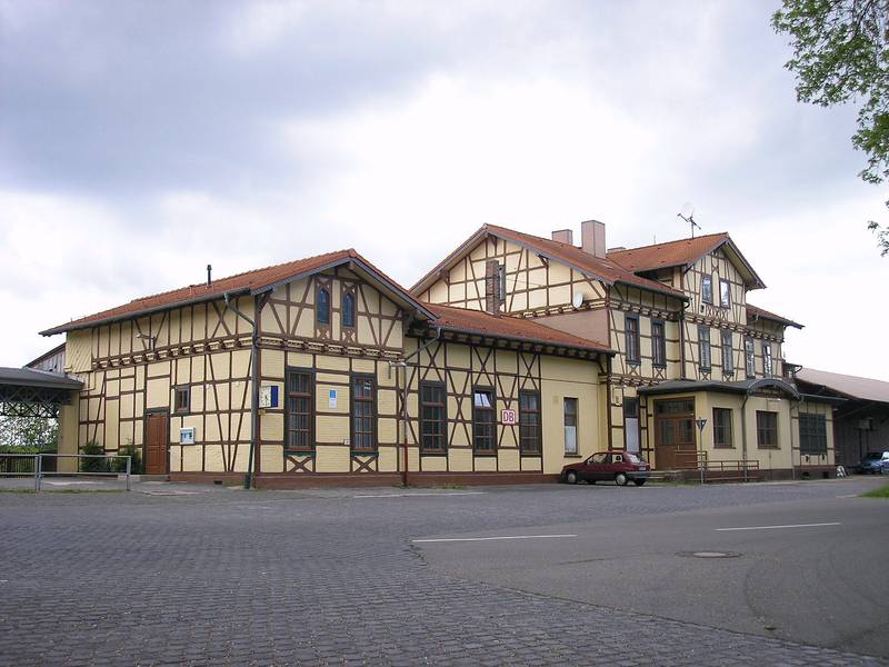 Der Bahnhof von Ohrdruf (Landkreis Gotha, Thüringen).