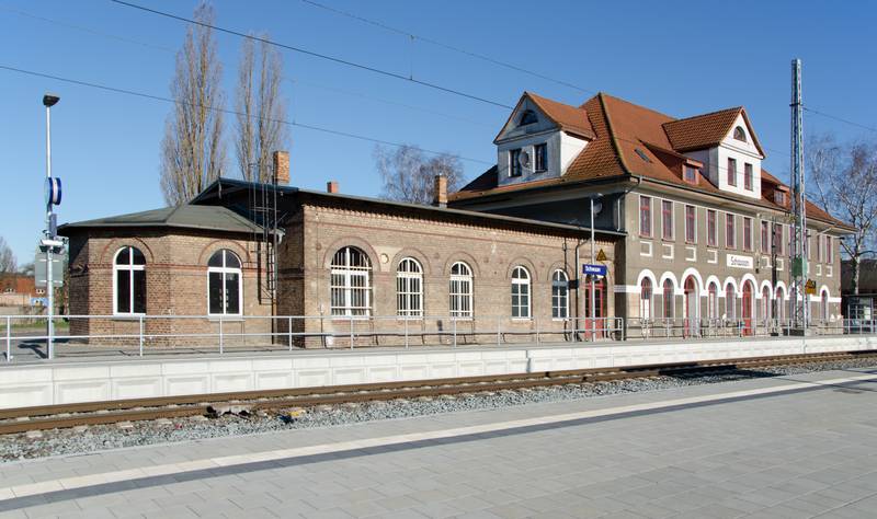 Bahnhofsgebäude in Schwaan