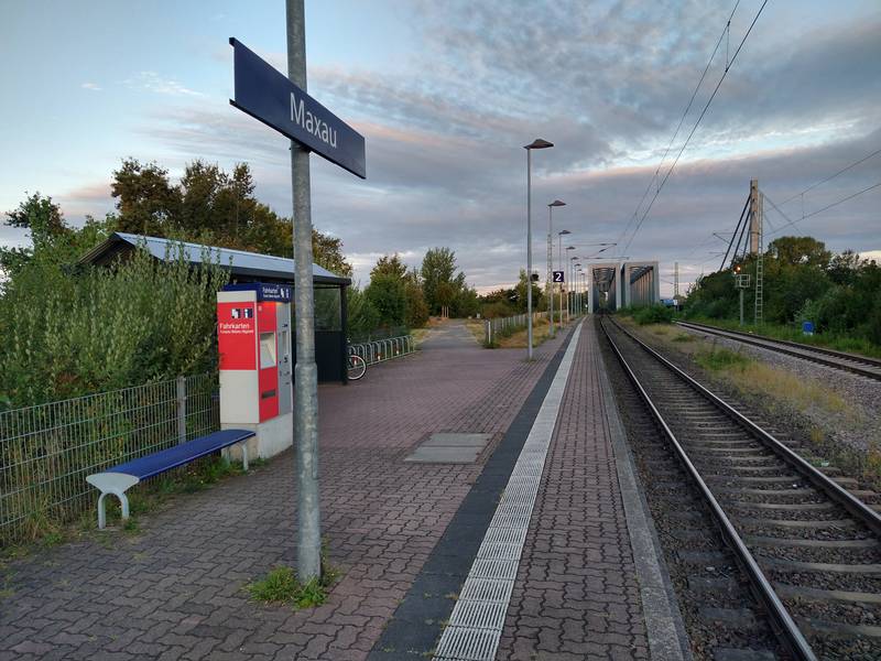 Maxau railway station in Karlsruhe, Germany