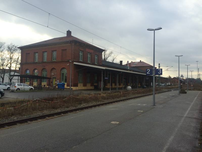 Train station of Landau (Isar)