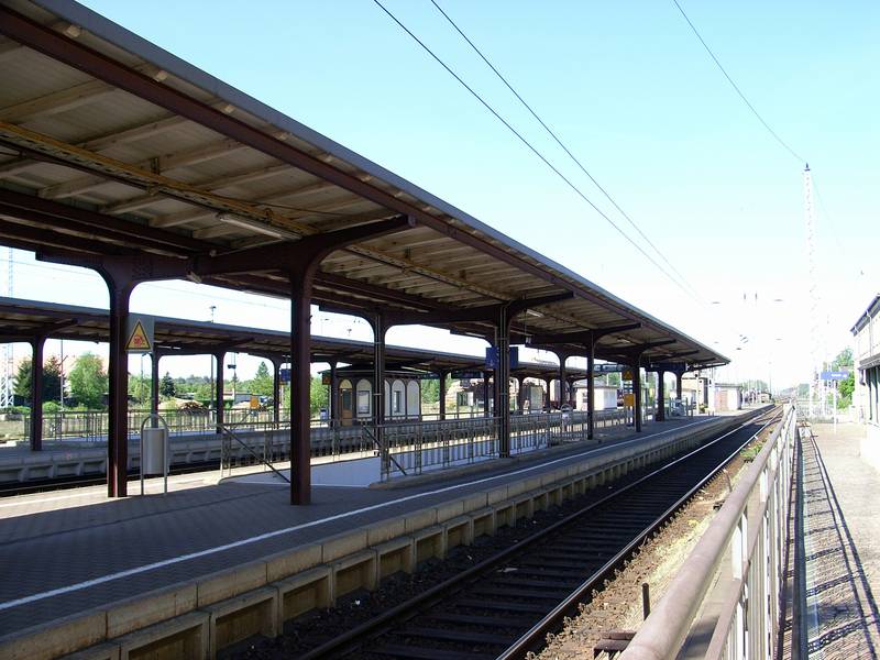 Bahnsteig 1 des Bahnhofs Hoyerswerda