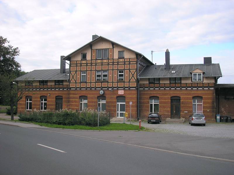 Der Bahnhof von Elgersburg bei Ilmenau in Thüringen