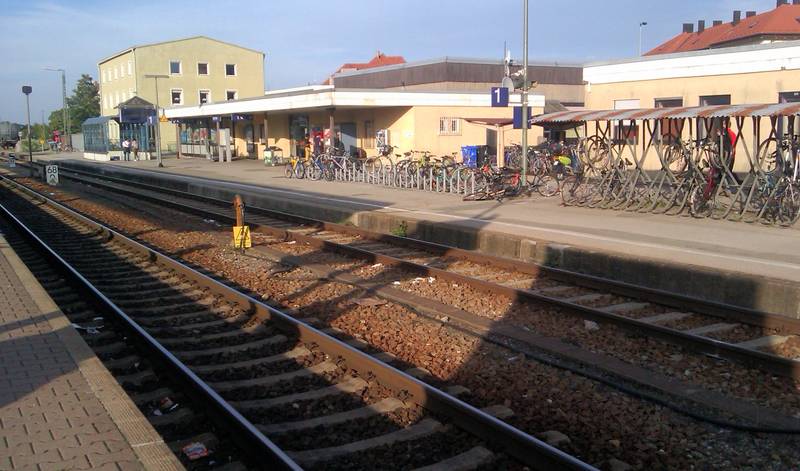 Westansicht des Bahnhof Buchloe im Jahre 2012