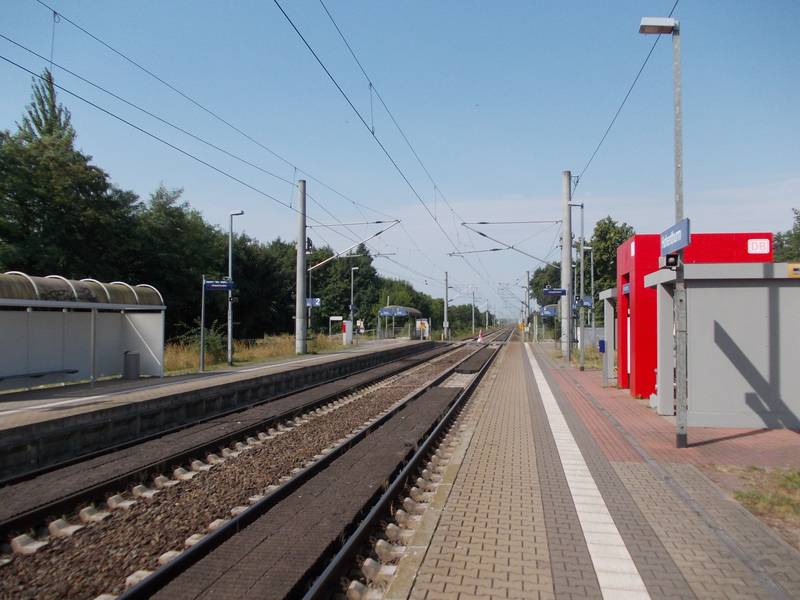 Hohenthurm train station (Landsberg, district: Saalekreis, Saxony-Anhalt)