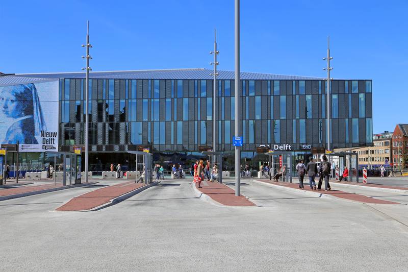 Bahnhof in Delft, eine niederländische Universitätsstadt in der Provinz Südholland.