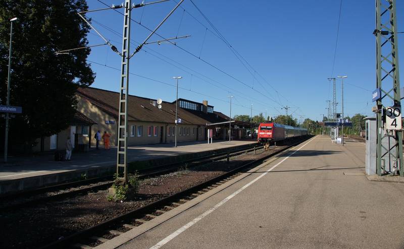 Bahnhof Crailsheim mit IC nach Karlsruhe